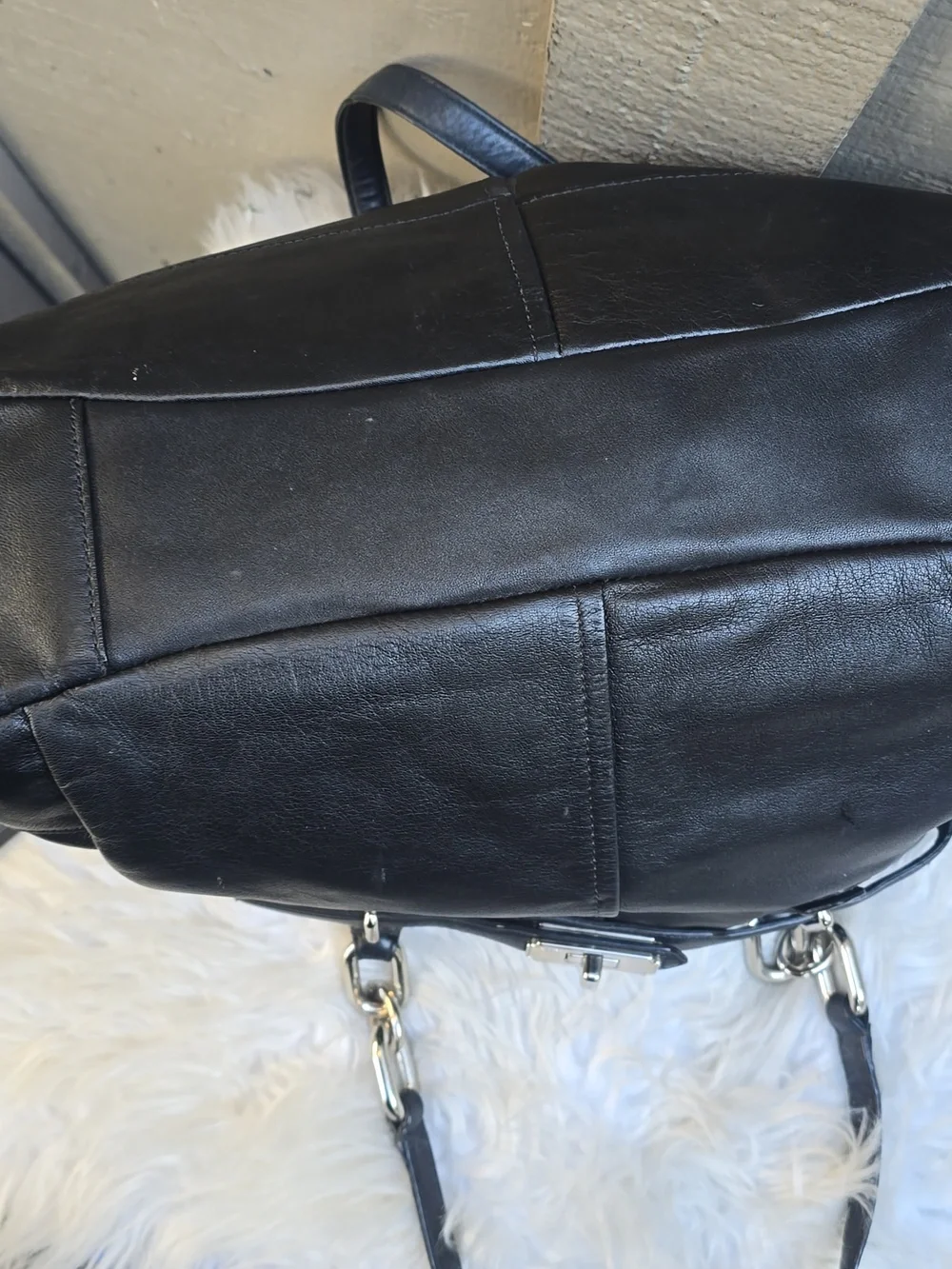 Coach Chelsea Jayden Black Leather Carryall Satchel East West 17811 - Picture 12 of 14